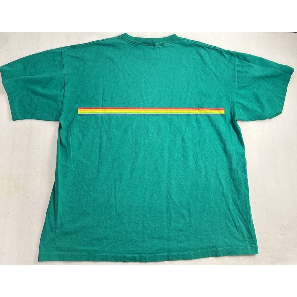 Vintage Body Glove Shirt Mens XL Surfing Rainbow Stripe 80s Tee Graphic USA - Picture 8 of 11